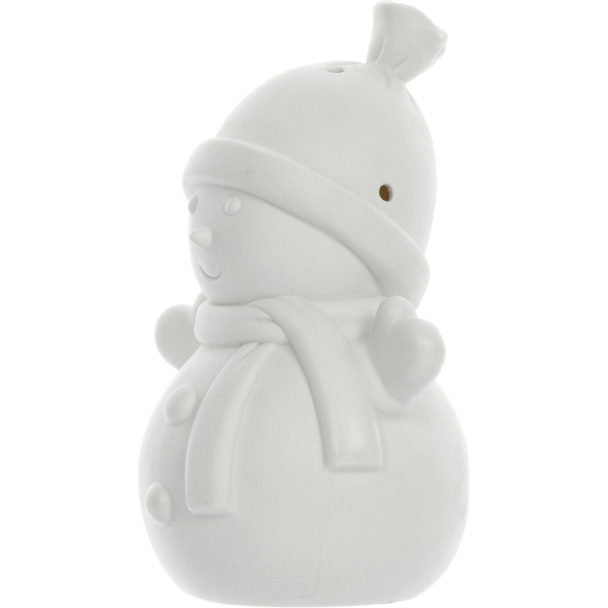 LED snemand LED/3xLR44 juledekoration porcelæn