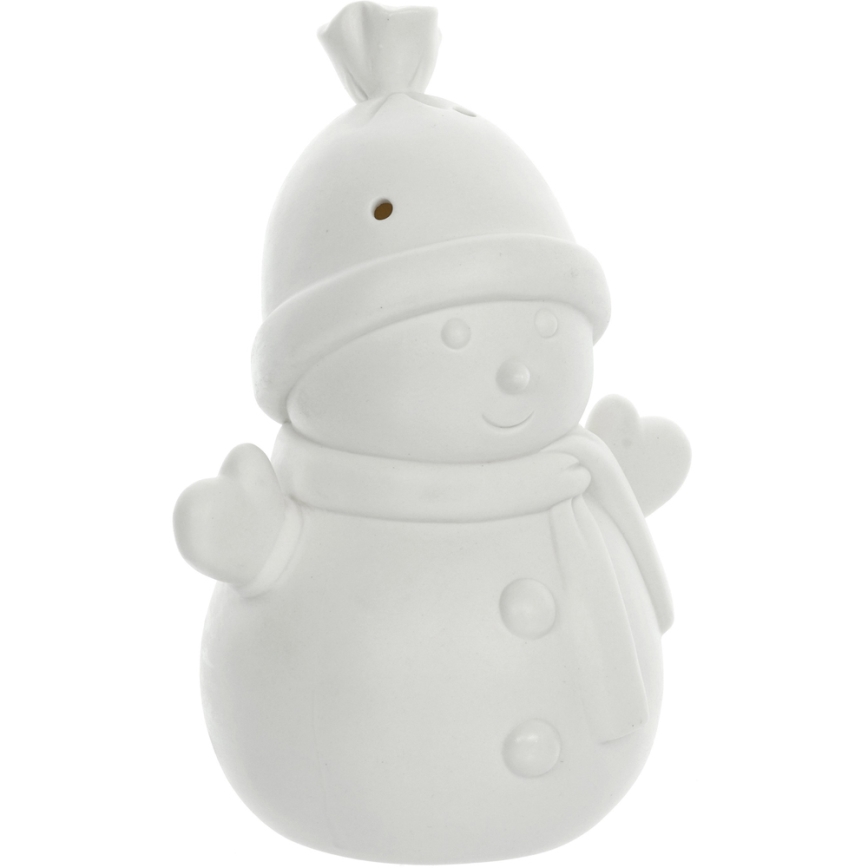 LED snemand LED/3xLR44 juledekoration porcelæn