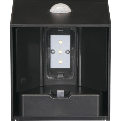 Retlux - LED solcelledrevet væglampe med sensor LED/1W/3,7V 1200 mAh IP44 sort