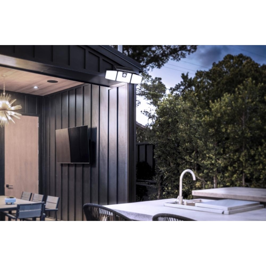 Retlux - LED solcelleprojektør med sensor LED/6,5W/3,7V 1200 mAh IP44
