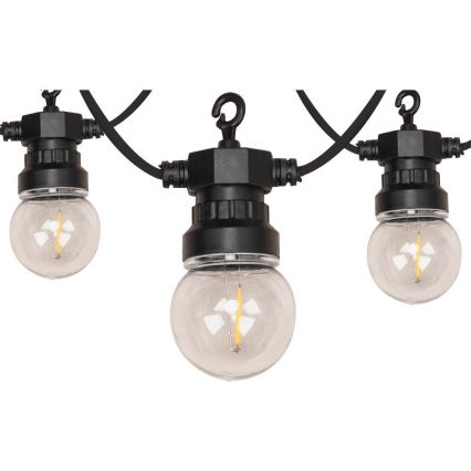 LED udendørs dekorativ lyskæde GIRLANDA G45 10xE27/230V 8m IP44 varm hvid