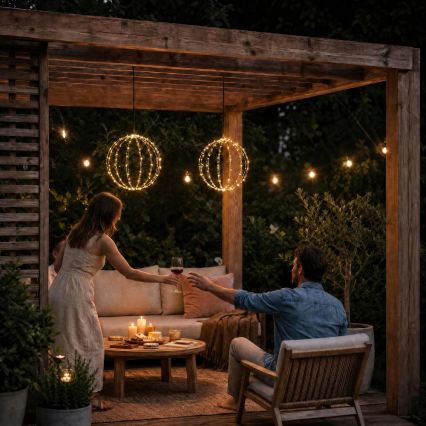 LED udendørs juledekoration LED/2,1W/230V Ø 40 cm IP44 varm hvid