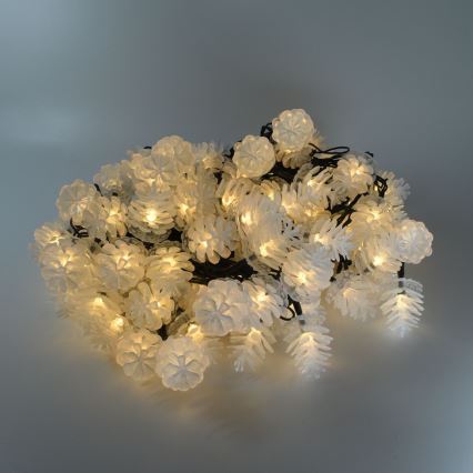 LED udendørs julelyskæde 80xLED/25m IP44 varm hvid