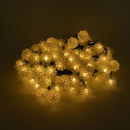 LED udendørs julelyskæde 80xLED/25m IP44 varm hvid