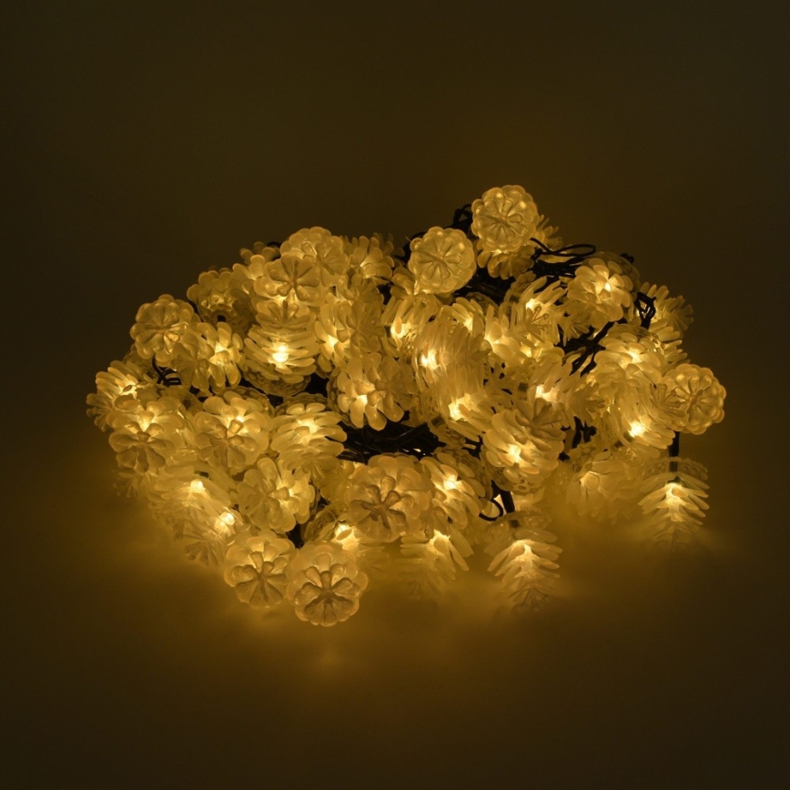 LED udendørs julelyskæde 80xLED/25m IP44 varm hvid