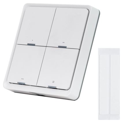 Smart afbryder 4-knaps 1xCR2430 hvid