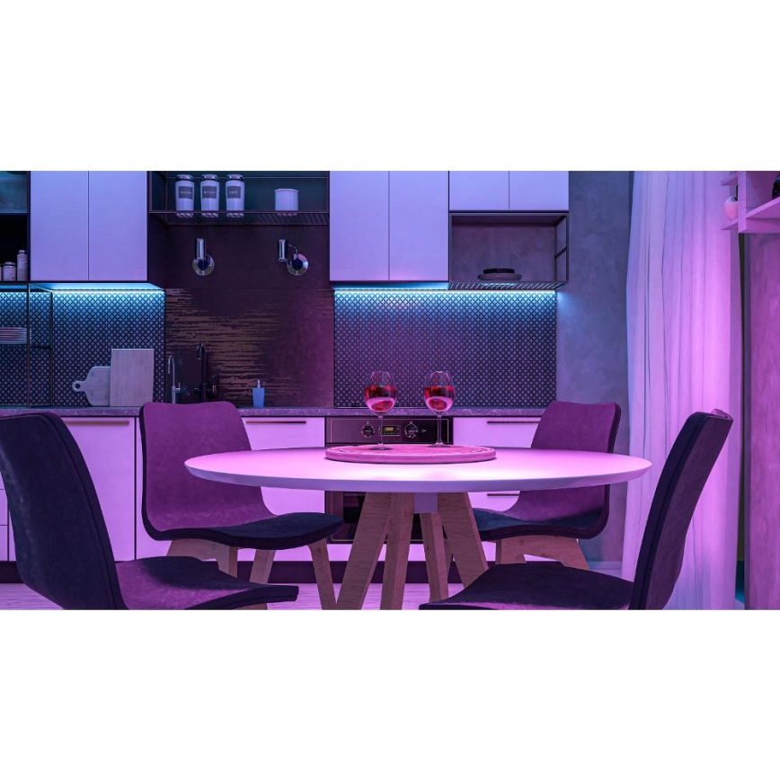 Smart LED strip m. RGBW-farver dæmpbar 5 m LED/230V 2700-6500K Wi-Fi Tuya + fjernbetjening