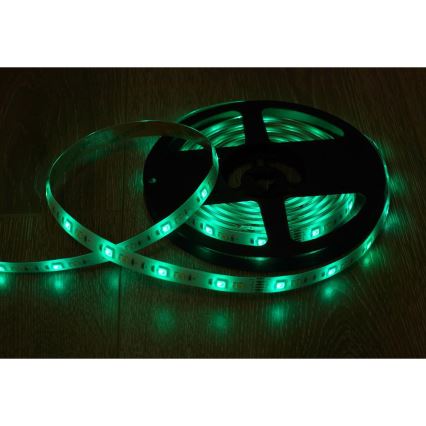 Smart LED strip m. RGBW-farver dæmpbar 5 m LED/230V 2700-6500K Wi-Fi Tuya + fjernbetjening