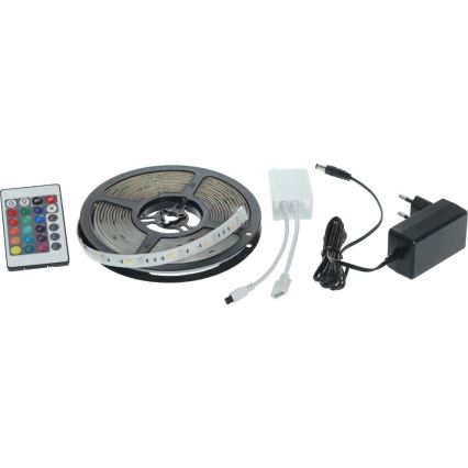 Smart LED strip m. RGBW-farver dæmpbar 5 m LED/230V 2700-6500K Wi-Fi Tuya + fjernbetjening
