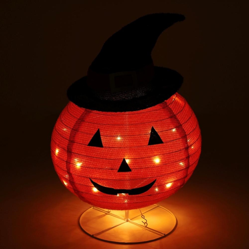 Udendørs LED dekoration HALLOWEEN LED/3xAA/varm hvid IP44 pumpkin