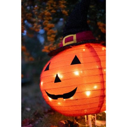 Udendørs LED dekoration HALLOWEEN LED/3xAA/varm hvid IP44 pumpkin