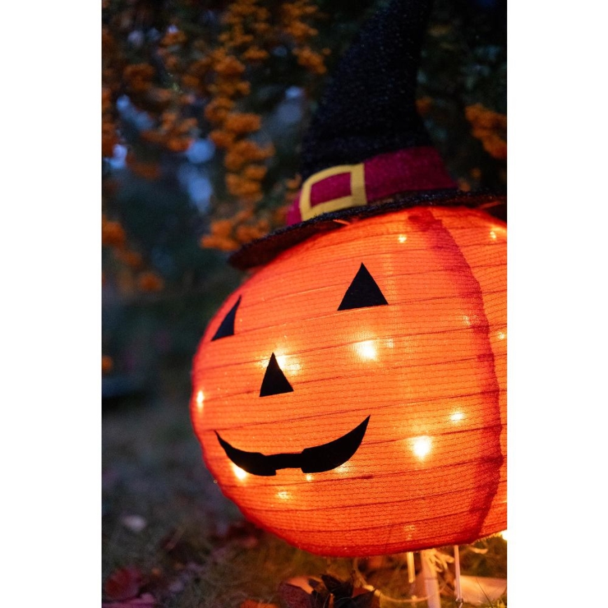 Udendørs LED dekoration HALLOWEEN LED/3xAA/varm hvid IP44 pumpkin