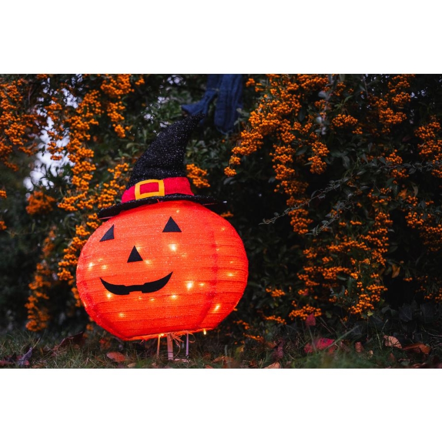 Udendørs LED dekoration HALLOWEEN LED/3xAA/varm hvid IP44 pumpkin
