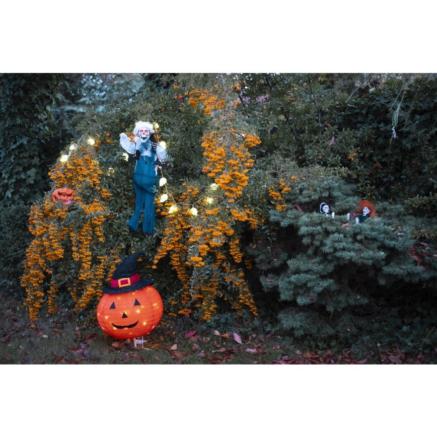Udendørs LED dekoration HALLOWEEN LED/3xAA/varm hvid IP44 pumpkin