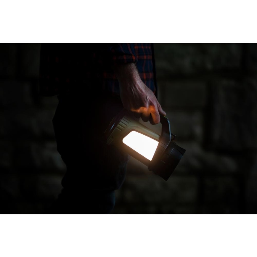 Udendørs LED lommelygte med powerbank genopladelig og dæmpbar LED/21W/4400mAh IP44