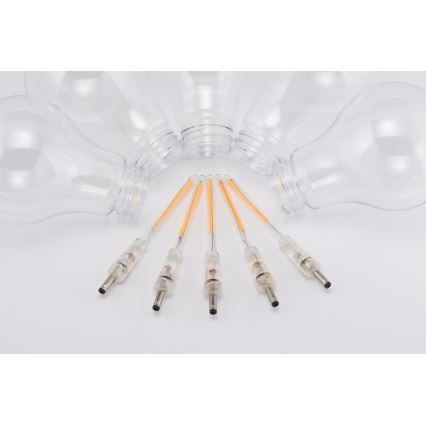 Udendørs LED lyskæde 10xA60 7,5 m IP44 varm hvid