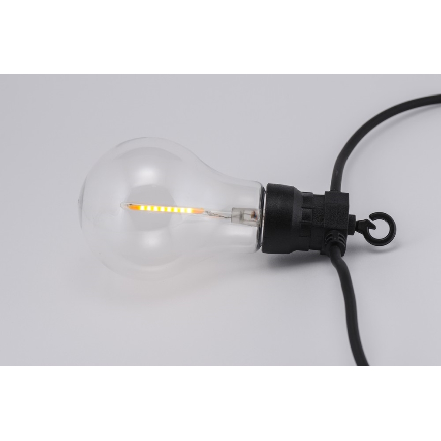 Udendørs LED lyskæde 10xA60 7,5 m IP44 varm hvid