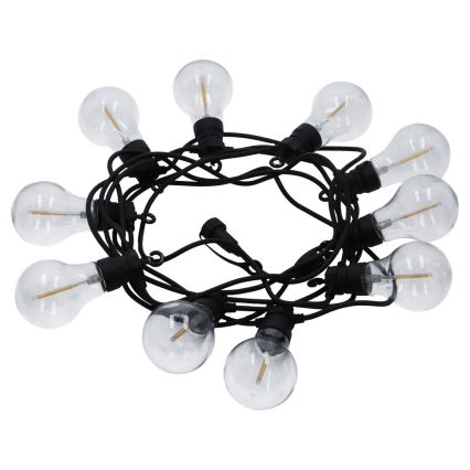 Udendørs LED lyskæde 10xA60 7,5 m IP44 varm hvid