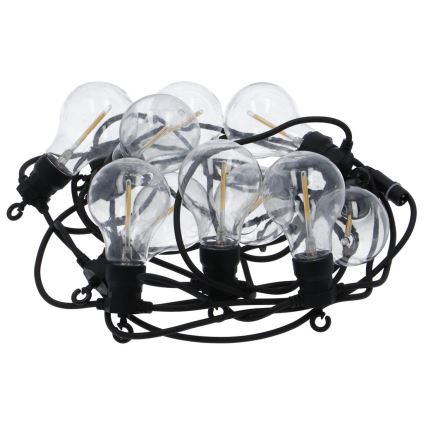 Udendørs LED lyskæde 10xA60 7,5 m IP44 varm hvid