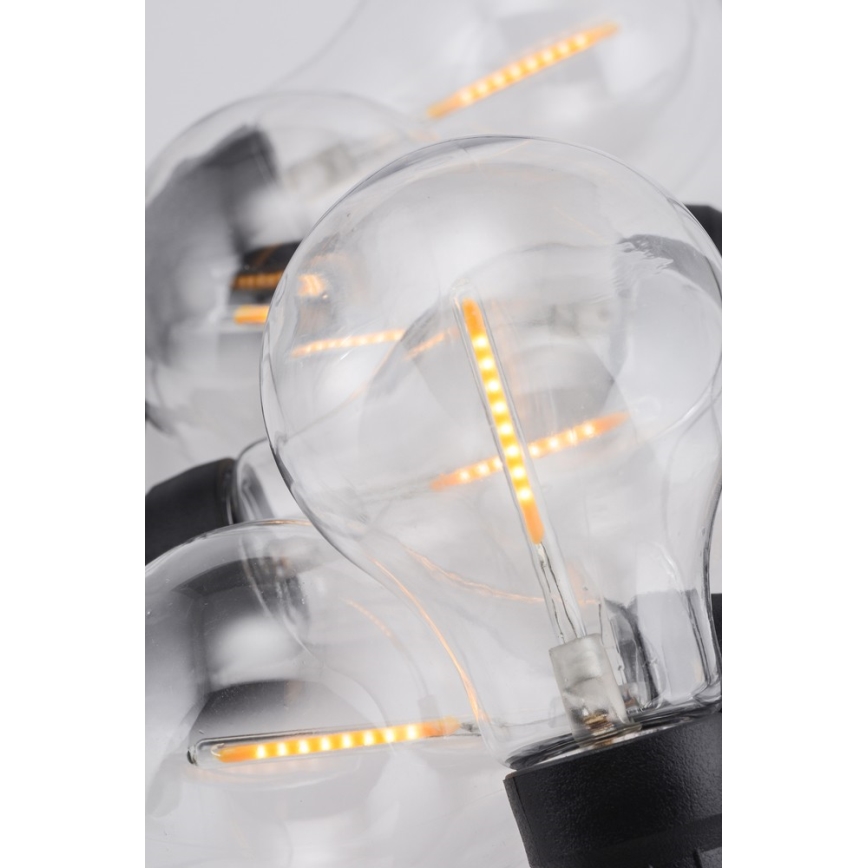 Udendørs LED lyskæde 10xA60 7,5 m IP44 varm hvid