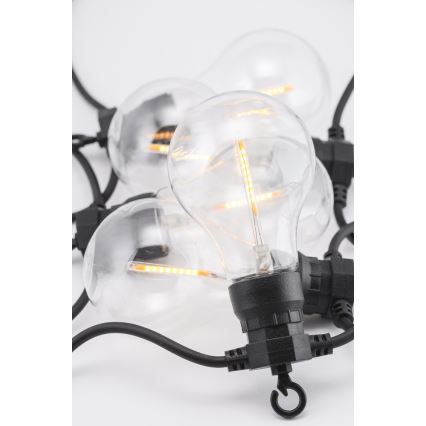 Udendørs LED lyskæde 10xA60 7,5 m IP44 varm hvid
