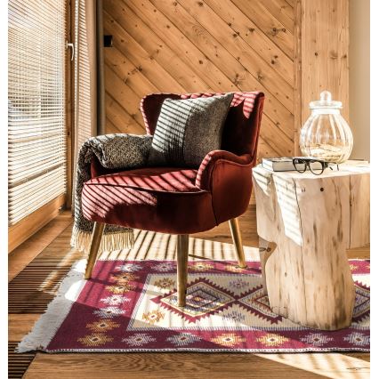 Reversibelt orientalsk tæppe KILIM 80x150 cm rød/beige