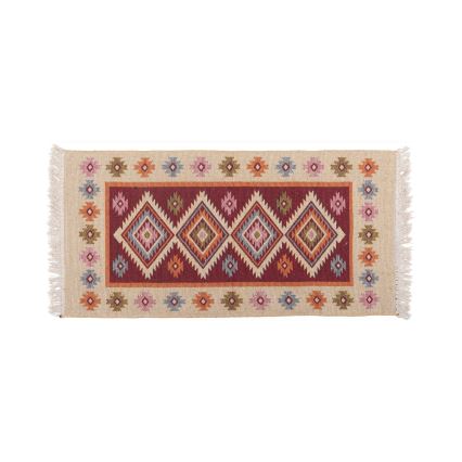 Reversibelt orientalsk tæppe KILIM 80x150 cm rød/beige