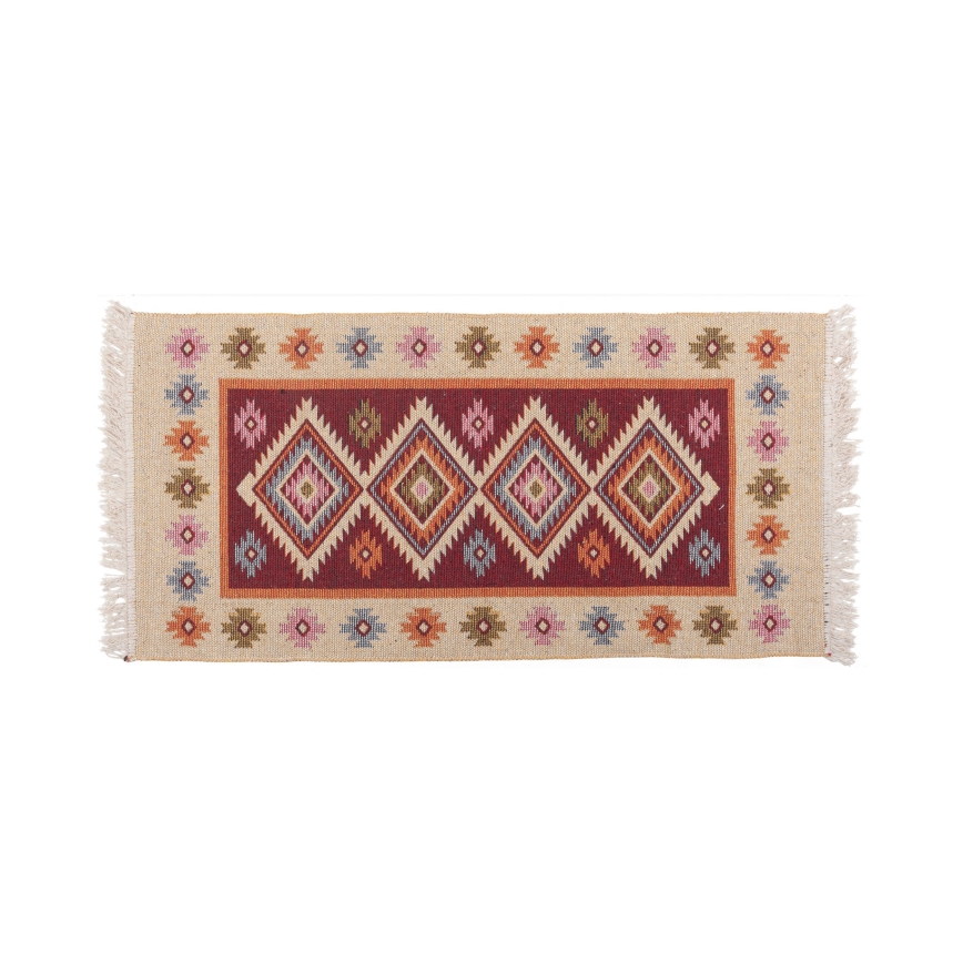 Reversibelt orientalsk tæppe KILIM 80x150 cm rød/beige