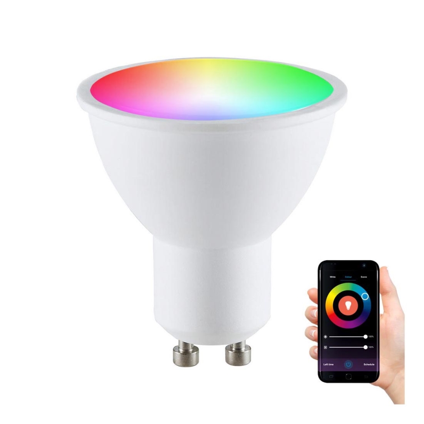 RGB LED-pære dæmpbar G45 GU10/5,5W/230V 3000-6500K Wi-fi Tuya