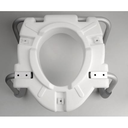 Ridder - Forhøjet toiletsæde med håndtag, hvid