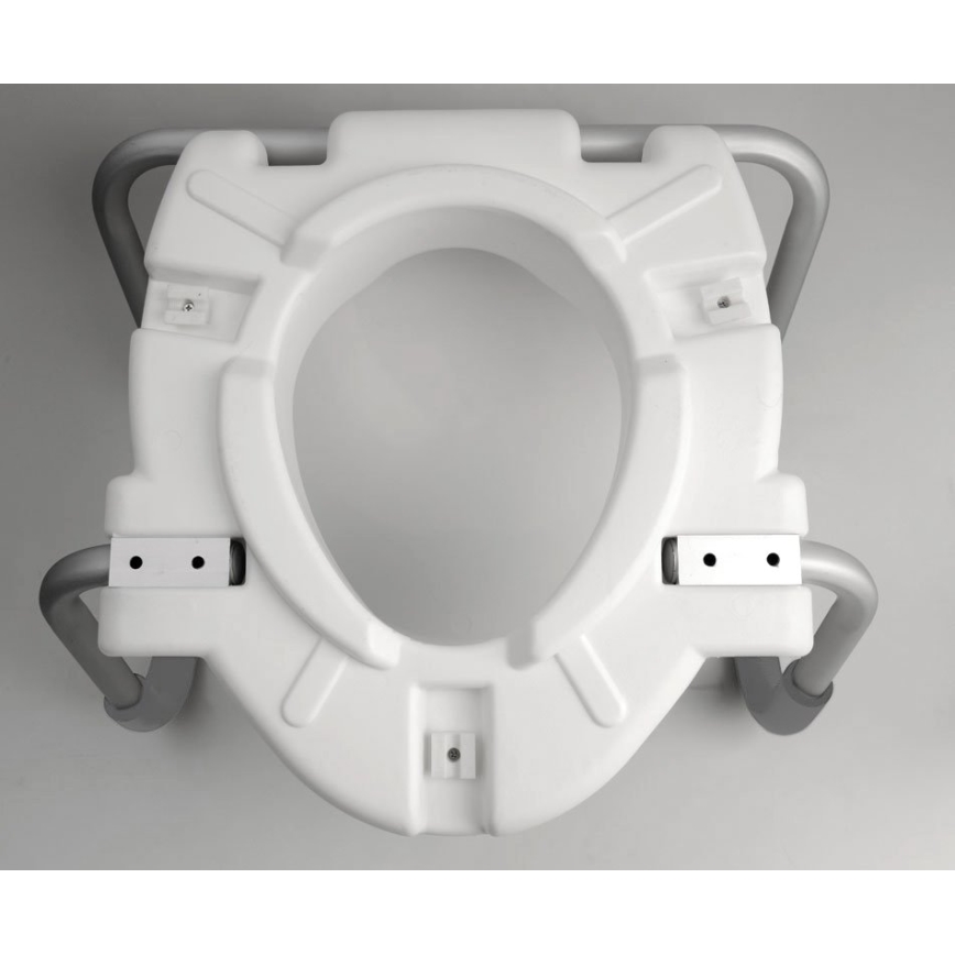 Ridder - Forhøjet toiletsæde med håndtag, hvid