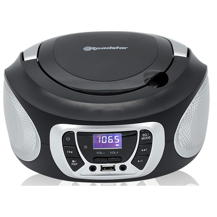 Roadstar CDR-365U/SL - Radio med FM/PLL og USB, 32W/230V/4xLR14, sort/sølv