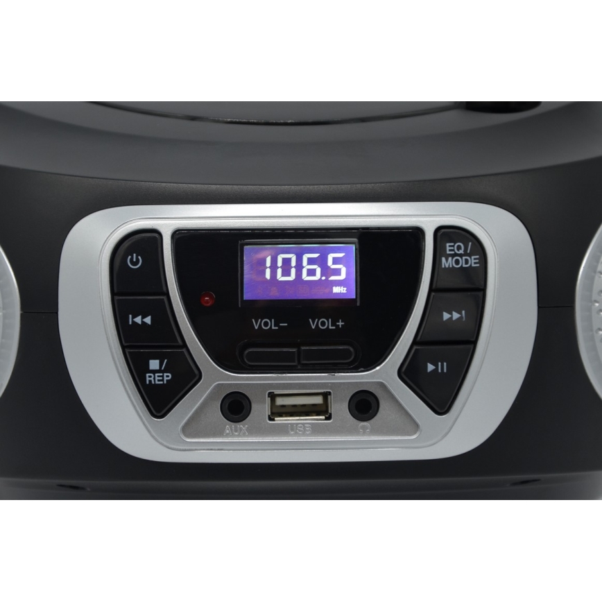 Roadstar CDR-365U/SL - Radio med FM/PLL og USB, 32W/230V/4xLR14, sort/sølv