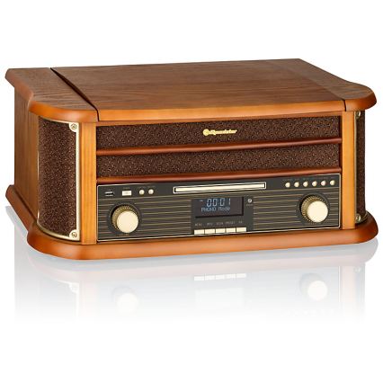 Roadstar HIF-1993D+BT- Hi-Fi med DAB/DAB+, pladespiller, CD-afspiller og kassetteafspiller 80W/230V + fjernbetjening
