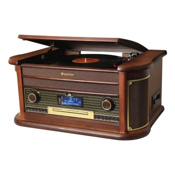 Roadstar HIF-1996D+BT - Hi-Fi-anlæg med pladespiller, radio, CD og kassetteafspiller 40W/230V + fjernbetjening