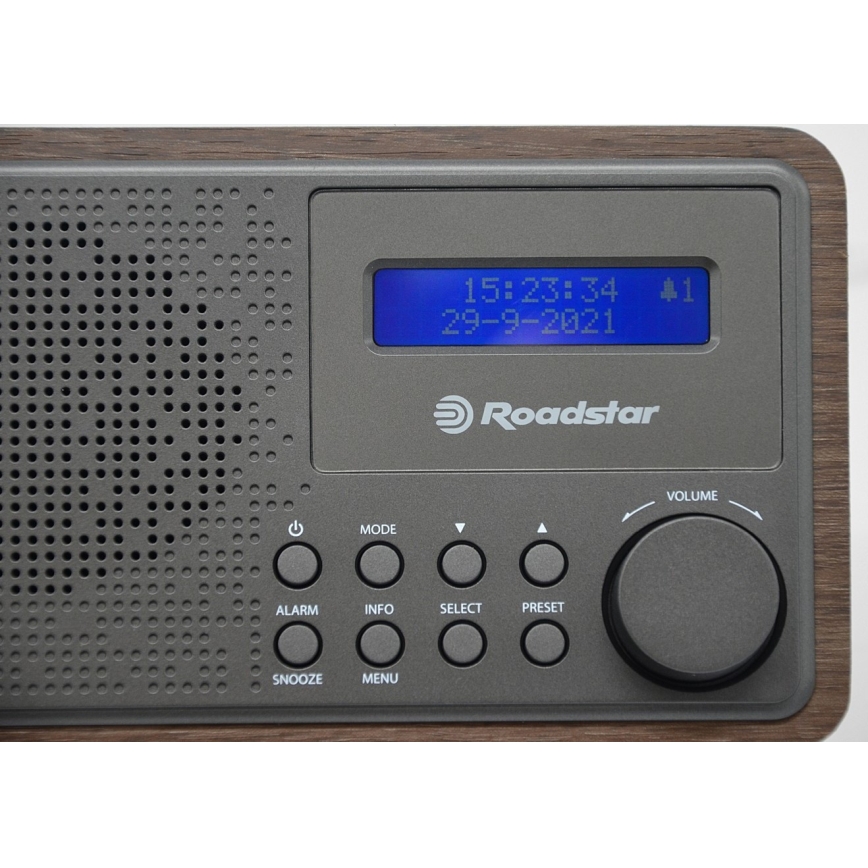 Roadstar HRA-700D+/WD - Radio med DAB+, FM og vækkeur 16W/230V/4xAA