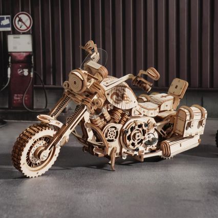 RoboTime - 3D 3D-puslespil i træ Motorcykel cruiser