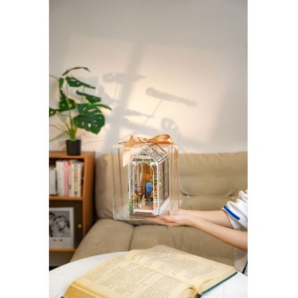 RoboTime - LED Bogstøtte havehus 3D puzzle 2xAAA