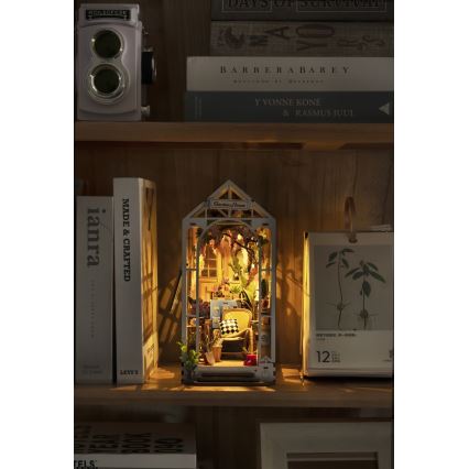 RoboTime - LED Bogstøtte havehus 3D puzzle 2xAAA