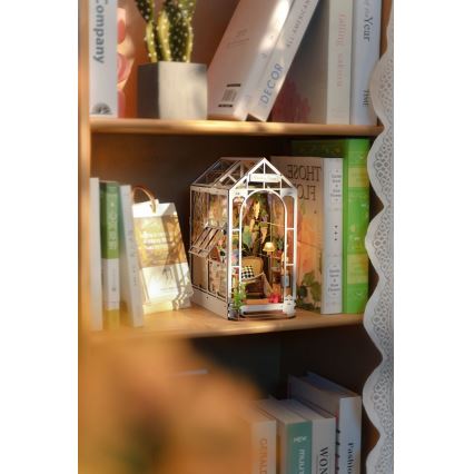 RoboTime - LED Bogstøtte havehus 3D puzzle 2xAAA
