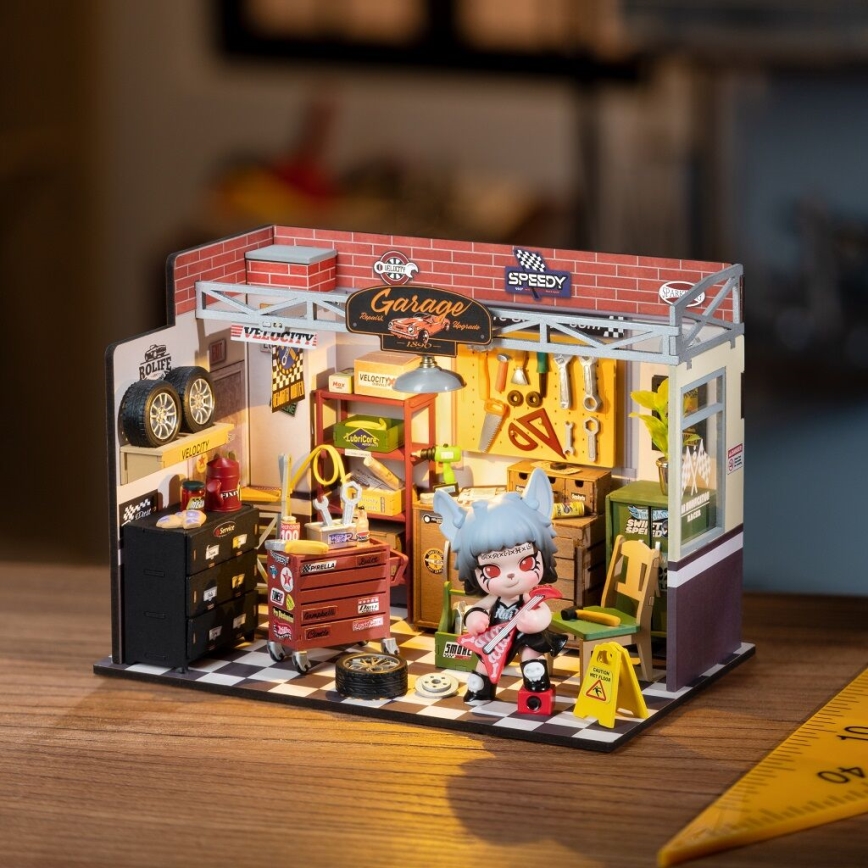 RoboTime - Miniaturehus Garage 2xAAA