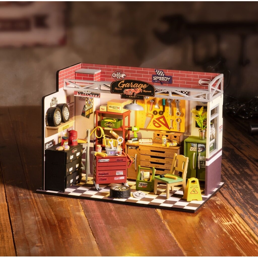 RoboTime - Miniaturehus Garage 2xAAA