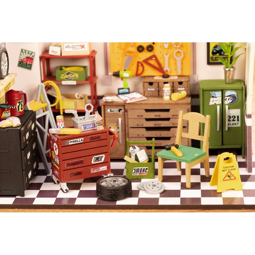 RoboTime - Miniaturehus Garage 2xAAA