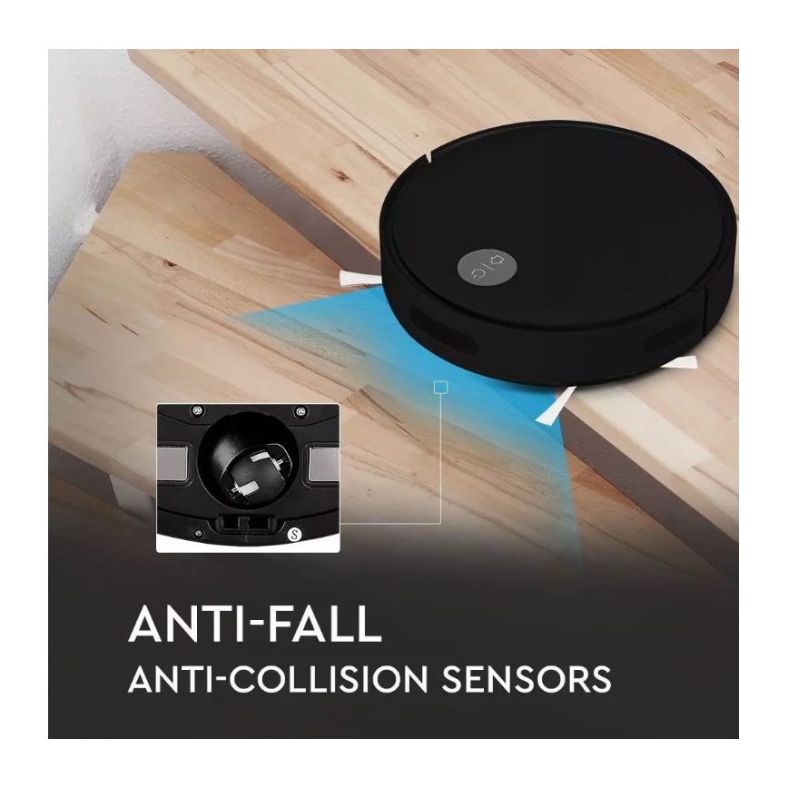 Robotstøvsuger sort + fjernbetjening