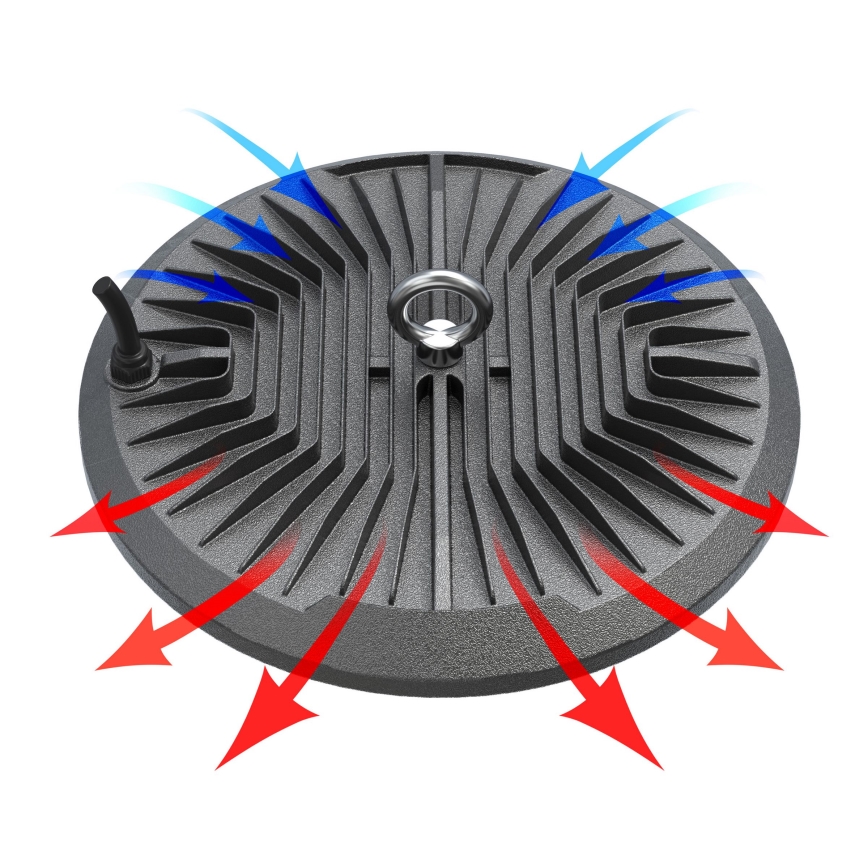 Robust LED arbejdslampe HIGHBAY LED/100W/230V 4500K IP65 grå