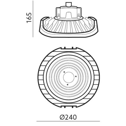 LED arbejdslampe NINA HIGHBAY LED/100W/230V 4000K IP65