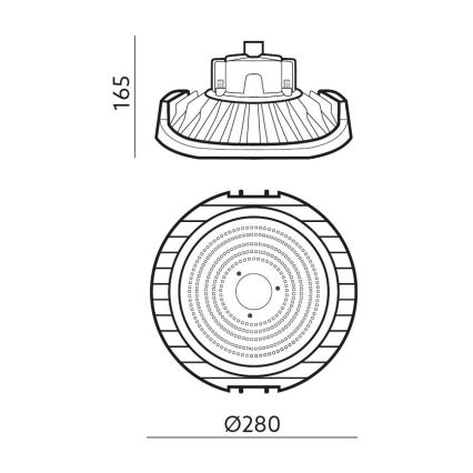 LED arbejdslampe dæmpbar NINA HIGHBAY LED/110W/230V 4000K IP65