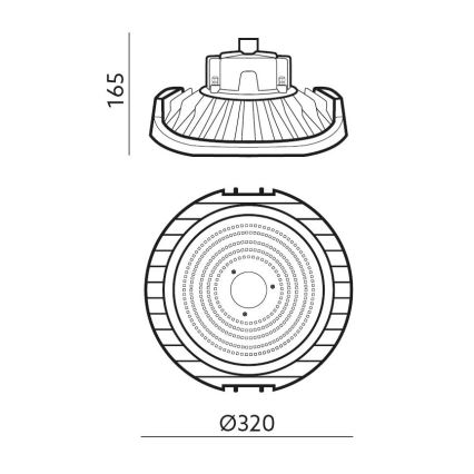 Robust LED arbejdslampe dæmpbar NINA HIGHBAY LED/200W/230V 4000K IP65