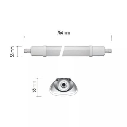 Robust LED lampe LED/18W/230V IP65 4000K