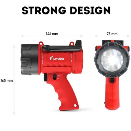 Robust LED lommelygte dæmpbar LED/5W/3xC IP67